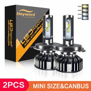 Heyword 차량용 LED 헤드라이트, LED 헤드라이트, 9005, H7, h11, 22000lm, 120W, 1860 CSP 칩, 3000k, 4300k, 6000k, 8000k