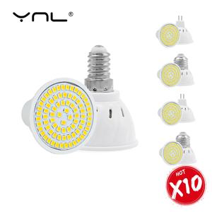 GU10 LED E27 램프, E14 스포트라이트 전구 48 60 80led 전구, 220V GU 10 전구, MR16 램프, 스포트 라이트, 10 개