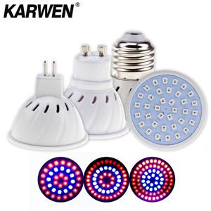 KARWEN-Led 성장 조명 E27/GU10/MR16 220V 36 54 72Leds, 피토 램프, 풀 스펙트럼 LED, 채소 재배, SMD2835