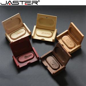 JASTER 패션 뜨거운 판매 타원형 나무 담즙 + 플립 상자 USB 플래시 드라이브 USB 2.0 4 기가 바이트 8 기가 바이트 16 기가 바이트 32 기가 바이트 64 기가 바이트 외부 저장 메모리 디스크