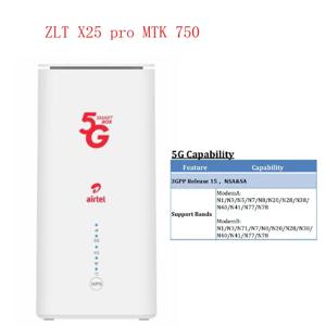 ZLT X25 Por 5G CPE 무선 라우터, 와이파이 6 듀얼 밴드 신호 리피터, NSA + SA 모드 확장 기가비트 증폭기, SIM 카드 슬롯 포함