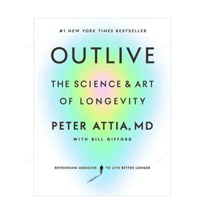 Outlive by Peter Attia 영문 페이퍼백 북, 장수의 과학과 예술