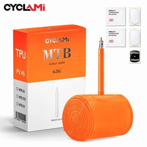 CYCLAMI 초경량 자전거 내부 튜브 26 27.5 29인치 MTB 자전거 TPU 소재 타이어 45mm 프랑스 밸브 초경량 자전거 튜브