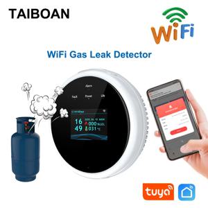 TAIBOAN WiFi 가스 LPG 누출 센서 알람 Tuya APP 제어 안전 화재 보안 감지기 스마트 홈 LCD 천연 가스 누출 감지기