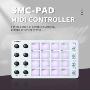 M-Vave SMC-PAD 런치 패드, 디자인 포털, 컨트롤러 MIDI sem fio, 배터리 리카렛, 16 RGB