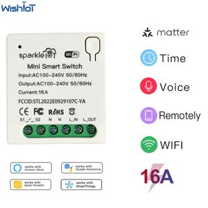 16A Matter WIFI 스마트 스위치 자동화 릴레이 스마트 차단기 음성 제어 Alexa/Google Home/Smartthings/Home-Kit Siri와 함께 작동