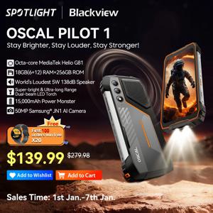 Blackview OSCAL PILOT 1 견고한 휴대폰, 6GB 256GB 스마트폰, 6.67 인치 HD + 디스플레이 휴대폰, 15000mAh, NFC 포함, 월드 프리미어