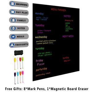 마그네틱 A3 플래너 보드 주방 냉장고, 대형 건조 지우기 달력 정리함 메모장, 주간 플래너, 화이트보드 식료품 목록
