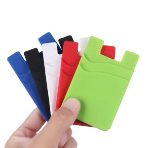 접착식 현금 ID 소프트 홀더, 신축성 있는 지갑, 실리콘 휴대폰 뒷면 카드 홀더, 인기 판매