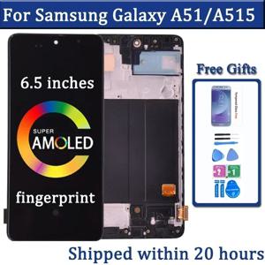 AMOLED LCD 스크린 터치 디지타이저 어셈블리 교체, 삼성 A51 디스플레이 A515 A515F A515F DS A515FD