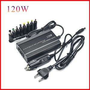 범용 AC DC 전원 어댑터 공급 USB 노트북 차량용 충전기, 120W, 220V, 110V, 12V, 15V, 16V, 18V, 19V, 20V, 22V, 24V