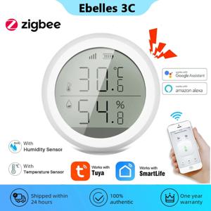 Tuya 스마트 온도 및 습도 센서, ZigBee 3.0, 스마트 라이프 앱 제어, 실내 습도 감지기, ZigBee 허브와 함께 작동