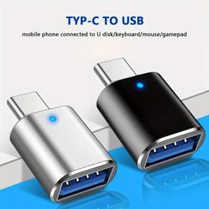 LED USB 3.0 to C 타입 어댑터 OTG to USB C USB-A to 마이크로 USB C 타입 암 커넥터, 삼성 샤오미 POCO 어댑터용