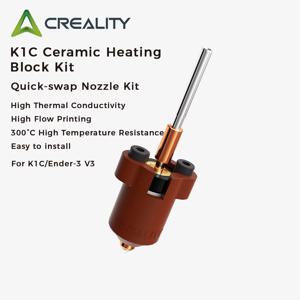 Creality 세라믹 가열 블록 키트, 퀵 스왑 깍지 키트, Ender 3 V3 3D 프린터용, 0.4mm 깍지 가열 블록 키트, K1C