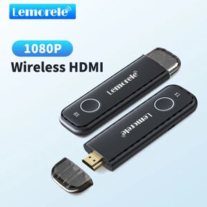 Lemorele HDMI 무선 송신기 리시버 무선 HDMI 비디오 익스텐더 키트 어댑터, 노트북 TV 프로젝터 모니터용, 1080P