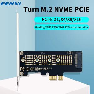 FENVI PCIe 4.0 어댑터, 알루미늄 SSD 방열판 포함, 64Gbps M.2 SSD Gen4 PCIe 4.0 X1 X4 X8 X16 확장 카드