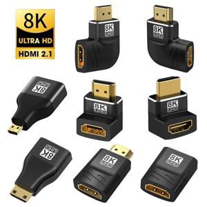 MIZIQIER 8K HDMI 2.1 어댑터, 90 270 도 수-암, 8 k60Hz, 4 k120Hz 컨버터, 48Gbps, PS5/4, HDTV, Roku, TV 스틱, PC 호환