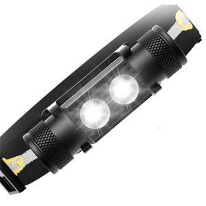 H25S 헤드램프 18650 헤드라이트 듀얼 루미너스 SST40 LED, 1200lm USB 충전식 램프