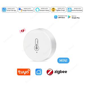 Tuya Zigbee 3.0 온도 및 습도 센서, 스마트 라이프 온도 센서, 원격 모니터링, 알렉사 홈 어시스턴트로 작동