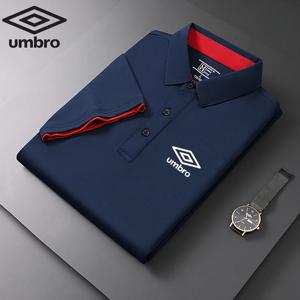 자수 Umbro 남성용 폴로 셔츠, 하이 퀄리티 반팔, 통기성 탑, 비즈니스 캐주얼, 여름 신상