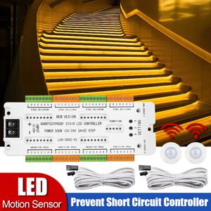 사다리 야간 조명, 32 채널 계단 LED 모션 센서 조명, 단락 방지 컨트롤러, DC12 V, 24V