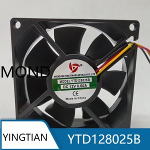 YINGTIAN 사일런트 섀시 CPU 전원 공급 장치, 사각형 냉각 선풍기, YTD128025B, 8cm, 8025 DC12V 0.60A, 신제품