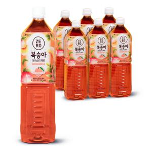 맥널티 복숭아 아이스티 제로칼로리 음료 1.5L 6개입