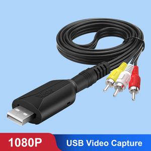 USB 비디오 캡처 카드, VHS-디지털 RCA-USB 2.0 오디오 캡처 장치 어댑터 변환기, 간편한 캡, VCR DVR TV, Win7/8/10