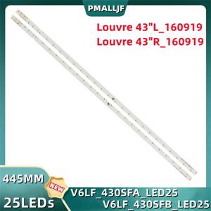 삼성용 LED 스트립, UN43K5300 UN43K5100 BN96-39723A 39722A UA43K5100 UA43K5300 UE43K5102 UE43K5103 V6LF_430SFA/B_LED25, 세트당 2 개