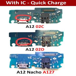 삼성 A12 A125 A127 용 USB 충전 포트 마이크 도크 커넥터 보드, 플렉스 케이블 수리 부품