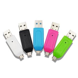 2 in 1 OTG USB 카드 리더, 마이크로 USB TF SD 메모리 카드 리더, 마이크로 USB OTG 어댑터, 노트북 스마트폰 액세서리