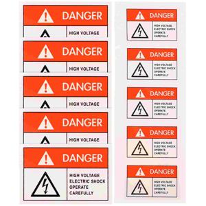 고전압 전기 위험 경고 스티커, 안전 경고 사인 라벨, 안전 데칼, 60x40cm, 10 개