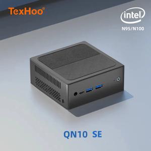 TexHoo 미니 개 컴퓨터 인텔 N100 12세대 CPU 윈도우 11 프로세서 시스템 유닛 ITX NUC 사무용 포켓 DDR5 NVMe WIFI 블루투스