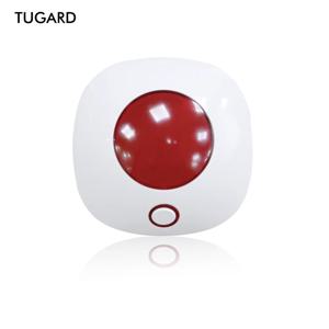 TUGARD 433 무선 사운드 라이트 알람, 실내 사이렌, 110dB 높은 데시벨 경적 알람, 경찰 신호, 가정 안전 경보 시스템