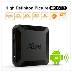 X96Q Android10 HDR10 4K 스마트 TV 박스 Allwinner H313 쿼드 코어 2G16GB 스트리밍 미디어 플레이어 Netflix Youtube 셋톱 박스