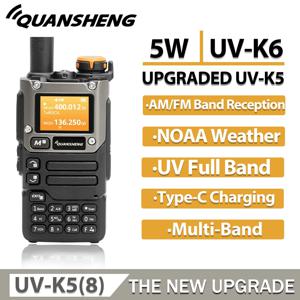 Quansheng UVK58 워키토키 양방향 라디오, 50-600 MHz 풀 밴드 C 타입 충전기, AM DTMF 스크램블러, NOAA FM UVK6 K5 햄