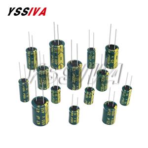 고주파 저 ESR 알루미늄 캐패시터, 10UF 100UF 220UF 330UF 470UF 680UF 1000UF 2200UF 3300UF, 10V, 16V, 25V, 35V, 50V, 400V, 450V