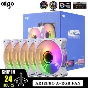 Aigo AR12PRO 컴퓨터 케이스 팬 PC 120mm rgb 팬 4 핀 PWM CPU 냉각 팬 3 핀 5v 공간 제약 없음 argb 12cm