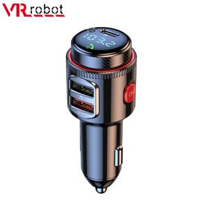 VR 로봇 PD30W + QC 3.0 블루투스 5.4 자동차 MP3 플레이어 FM 송신기, 무선 핸즈프리 U 디스크 재생, USB 자동차 고속 충전 어댑터