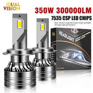 듀얼비전 자동차 조명, 슈퍼 브라이트 LED 헤드라이트, 하이 로우 빔 안개등 전구, 화이트, 6000K, 12V, H7, H4, H1, 9006, H11, 9005, 2 개