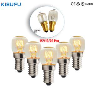 가정용 금 실버 조명 전구, 고온 저항 전자 레인지, 15W, 25W, 220V, E14, 300 도, 1 개, 20 개