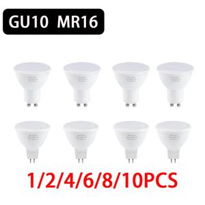 가정용 LED 전구, GU10 MR16 LED 스포트라이트, 12W, 9W, 6W, 3W LED 램프, AC220V 스포트라이트, 램프 램프, 옥수수 조명, 1 개, 2 개, 4 개, 6 개, 8 개, 10 개