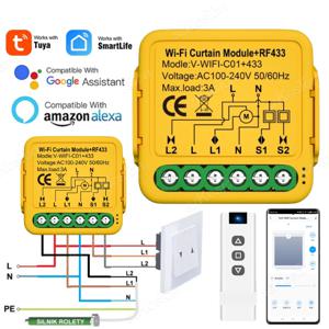 스마트 와이파이 커튼 스위치 모듈, 롤러 셔터 블라인드 모터, DIY 릴레이, 투야 스마트 라이프 앱 리모컨, 알렉사 구글용 RF433