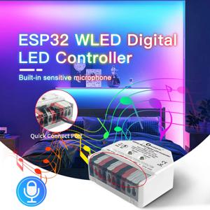GLEDOPTO 미니 WLED 컨트롤러, DIY 음악 동적 RGB 조명, WS2811, WS2812, SK6812, TM1814 스트립 조명용, ESP32