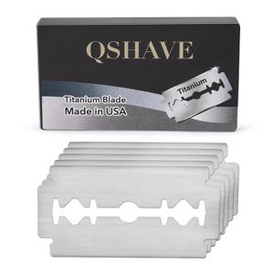 Qshave 클래식 안전 면도날, 스트레이트 면도날, 더블 엣지 안전 면도날, 미국산, 20 개 블레이드