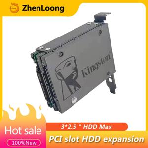 ZhenLoong PCIe/PCI 슬롯 하드 디스크 브래킷, HDD-PC 케이스 섀시 후면 패널 커버 확장 SATA SSD 어댑터 금속, 2.5 인치