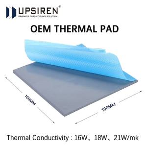 UPSIRN OEM 실리콘 석고 열 패드, CPU GPU 카드, 수냉 매트, 고품질 방열판 냉각 패드, 100x100mm