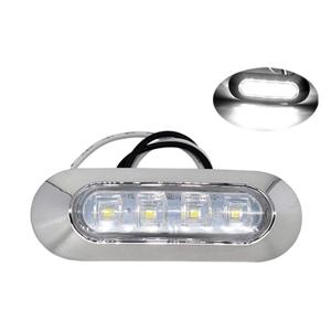 LED 해양 보트 정중 조명, 12-30V, 6LED 방수 보트 인테리어 스턴 트랜섬 라이트, 사이드 마커, 마린 화이트 라이트, 2 개