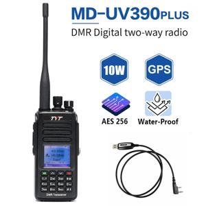 GPS 탑재 TYT MD-UV390Plus, 10W DMR 디지털 라디오, AES256 암호화, IP67 방수 듀얼 밴드 워키토키, MD-UV390 업그레이드