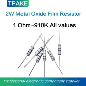 금속 산화물 필름 저항기, 2W, 2W, 100, 120, 150, 180, 200, 220, 240, 270, 300, 330, 360, 390, 430, 470, 510, 560 R E 옴, 620, 680, 750, 820, 910K